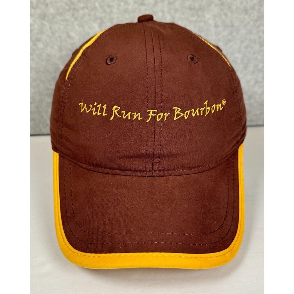 Bourbon Chase Race Kentucky Runners Hat Cap Brown Will‎ Run for Bourbon